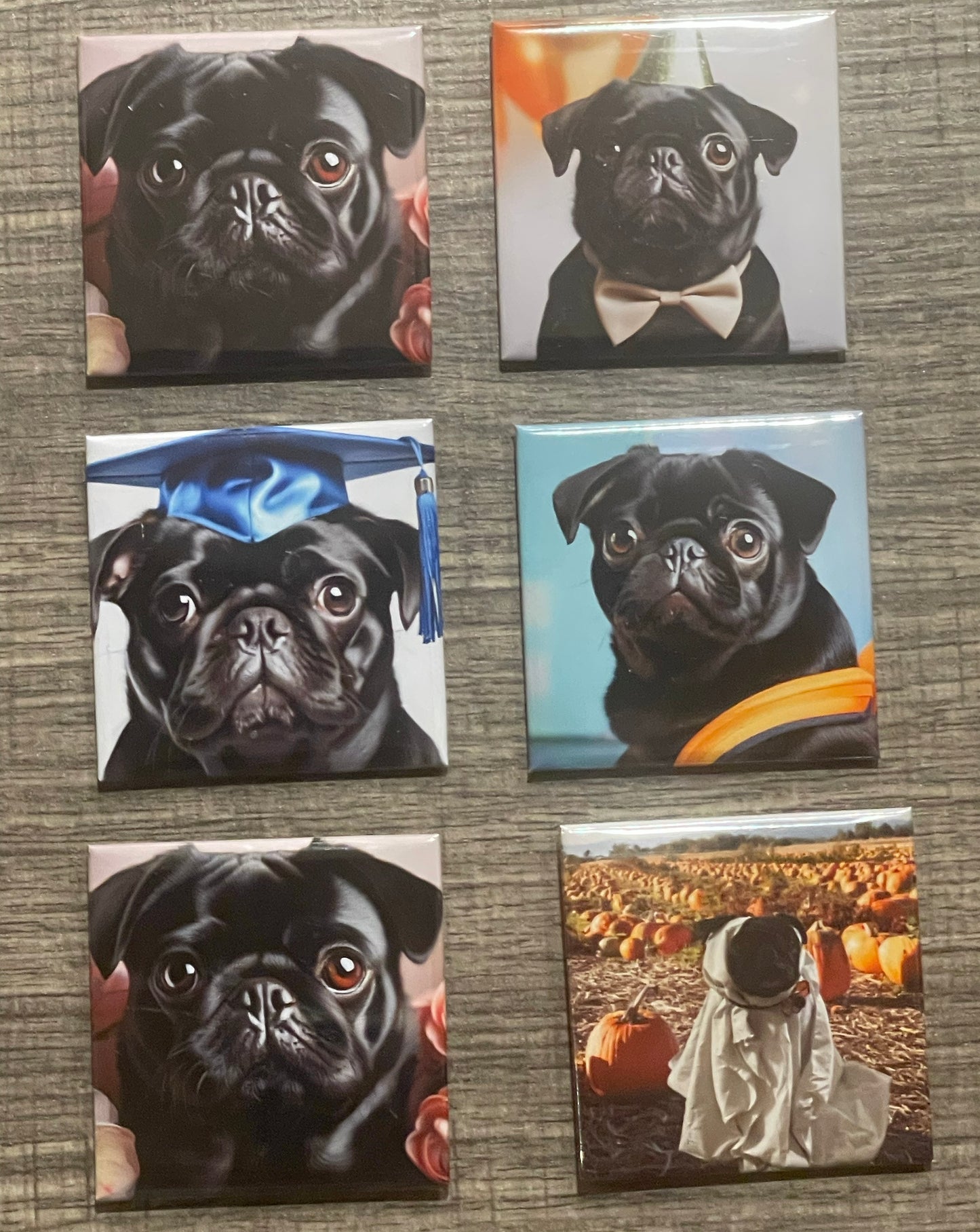 Set of 6 Custom 2x2 Photo Magnets