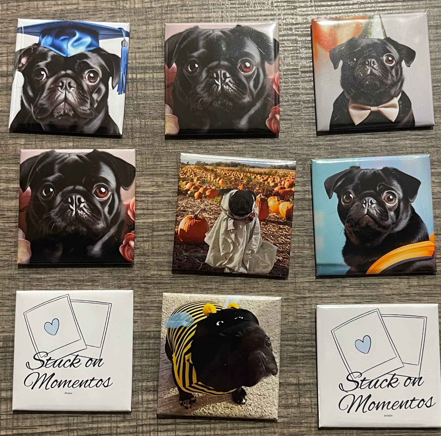 Set of 9 Custom 2x2 Photo Magnets